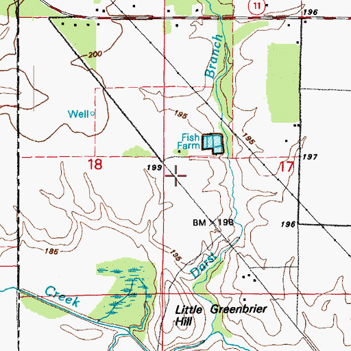Topographic Map of Stineville (historical), AR