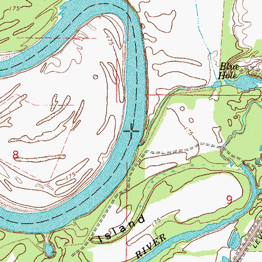 Topographic Map of Wilds Bend, AR