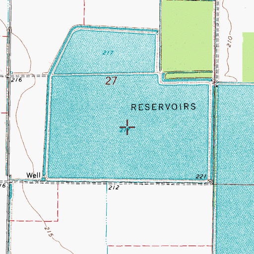 Topographic Map of Wolf Reservoir, AR
