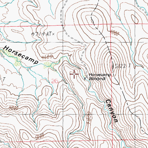 Topographic Map of Horsecamp, AZ
