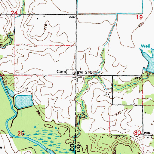 Topographic Map of Zion School (historical), AR
