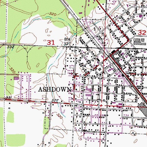 Topographic Map of Bethel Missionary Baptist Church, AR