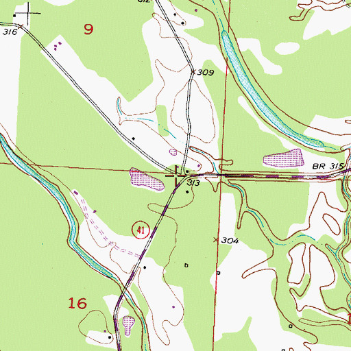 Topographic Map of Billingsleys Corner, AR