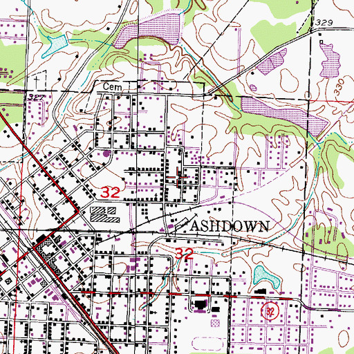 Topographic Map of Craig Chapel African Methodist Episcopal Church, AR