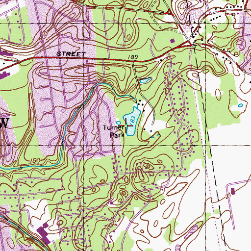 Topographic Map of Turner Park, MA