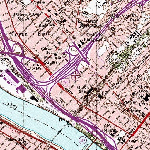 Topographic Map of Hooker School, MA