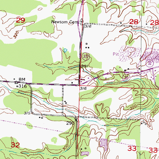 Topographic Map of Fomby School (historical), AR