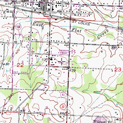 Topographic Map of Foreman High School, AR