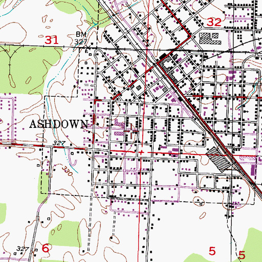 Topographic Map of Greater Mount Zion Baptist Church, AR