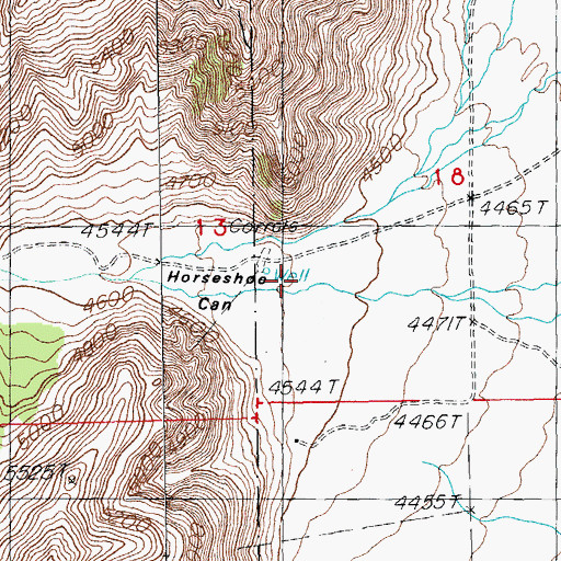 Topographic Map of Horseshoe Canyon, AZ