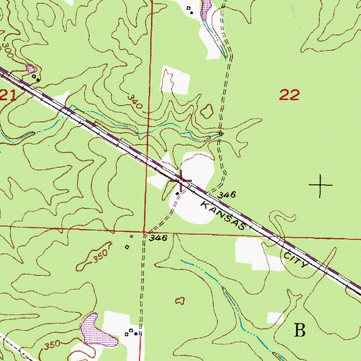 Topographic Map of Lippton (historical), AR