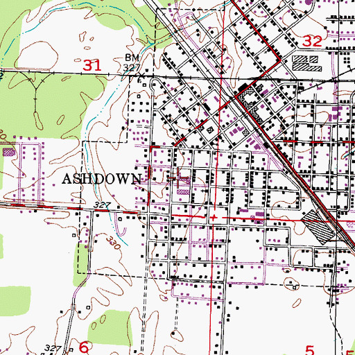 Topographic Map of Little River Nursing Home, AR