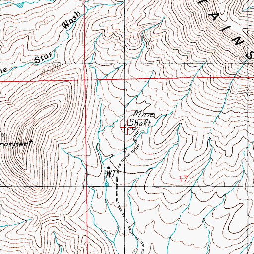 Topographic Map of Horseshoe Mine, AZ