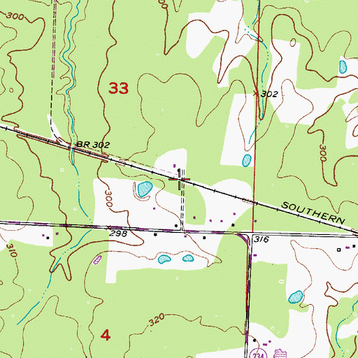 Topographic Map of Mistletoe (historical), AR