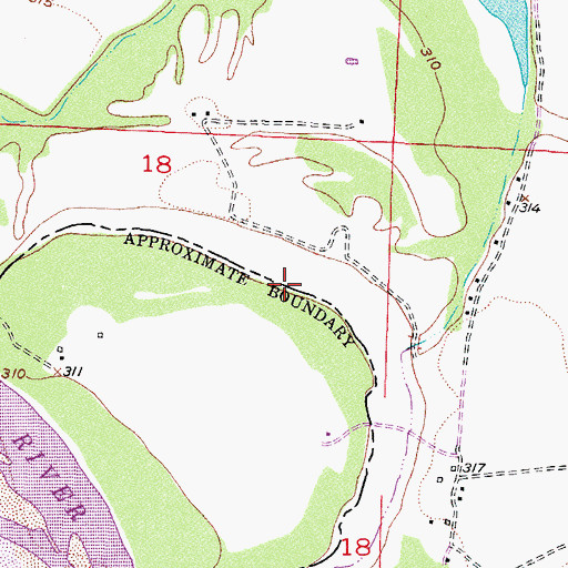 Topographic Map of Old River Lake, AR