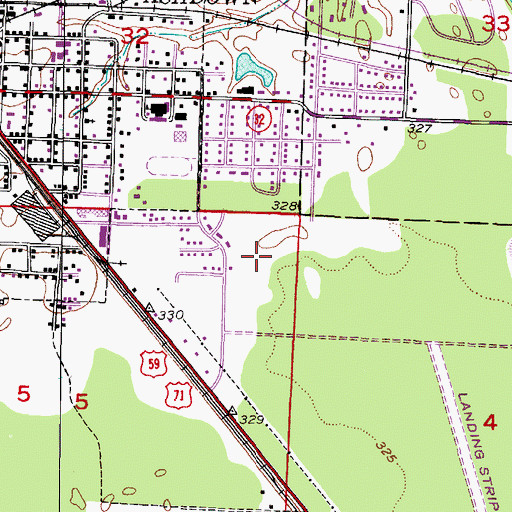 Topographic Map of Pleasant Manor Nursing Home, AR