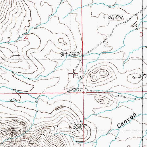 Topographic Map of Horseshoe Ranch, AZ