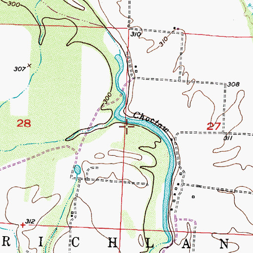 Topographic Map of Royal Chapel School (historical), AR