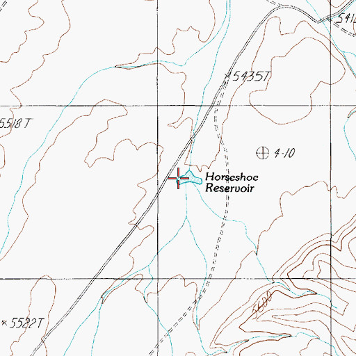 Topographic Map of Horseshoe Reservoir, AZ