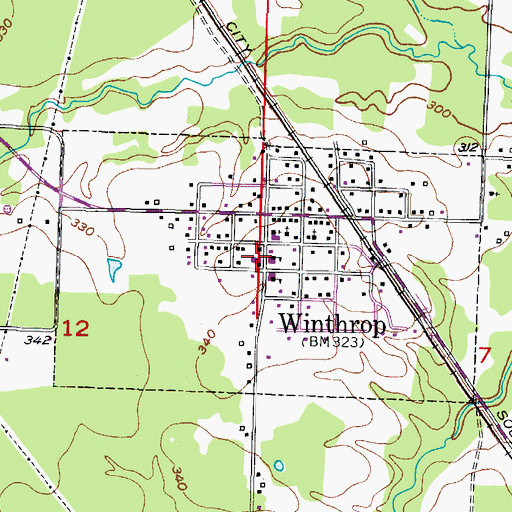 Topographic Map of Winthrop Elementary School, AR