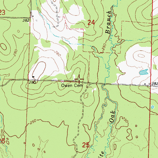 Topographic Map of Pine Forest School (historical), AR