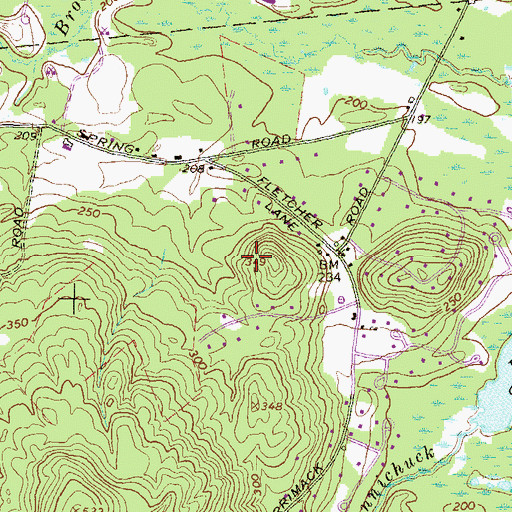 Topographic Map of Nolan School, MA