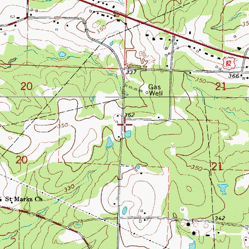 Topographic Map of Union Church (historical), AR