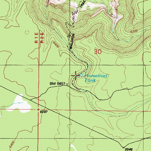 Topographic Map of Horsethief Tank, AZ