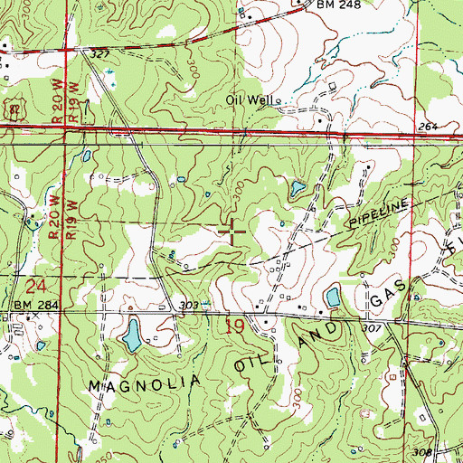 Topographic Map of Nebo School (historical), AR