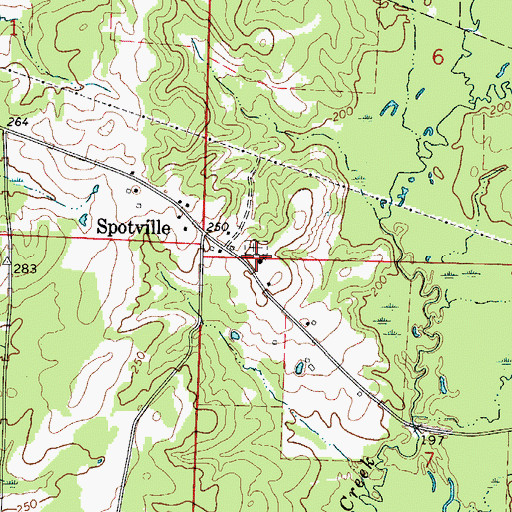 Topographic Map of Bethlehem Church, AR