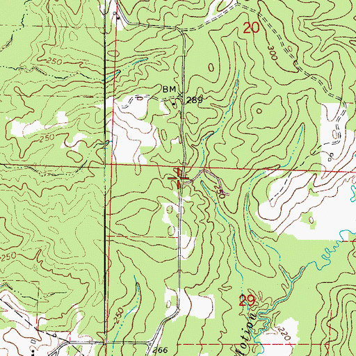 Topographic Map of McCalls Gin (historical), AR