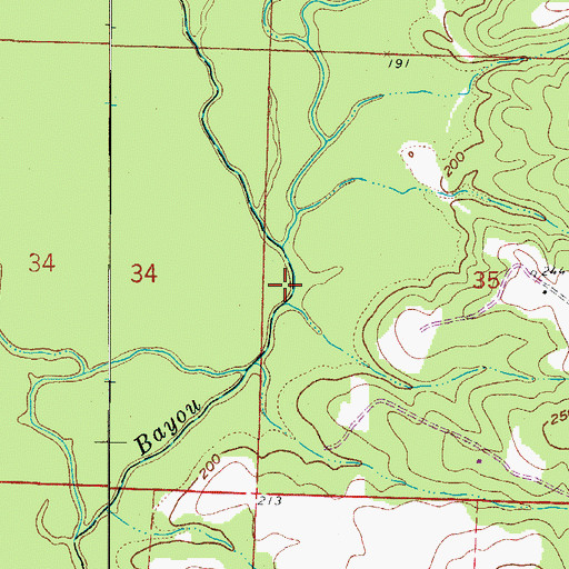 Topographic Map of Courtneys Ford, AR