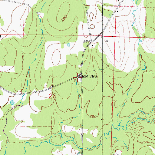 Topographic Map of New Hope Church (historical), AR