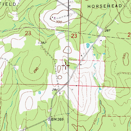Topographic Map of Center Point School (historical), AR