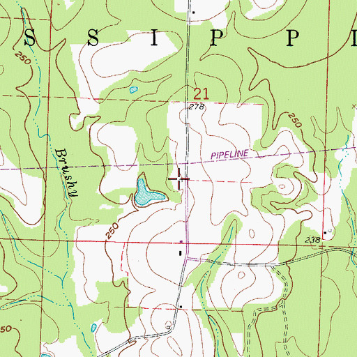 Topographic Map of New Prospect Church (historical), AR