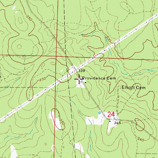 Topographic Map of Providence Church (historical), AR