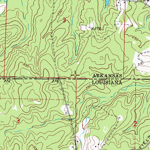 Topographic Map of Mount Pleasant School (historical), AR