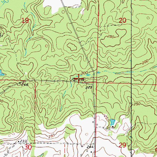 Topographic Map of Calico Neck School (historical), AR