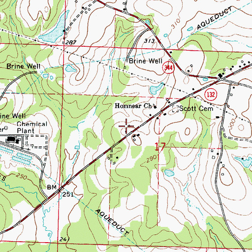Topographic Map of Home Near School (historical), AR