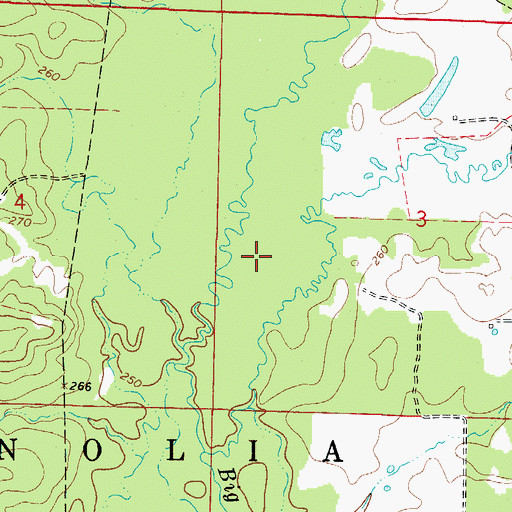 Topographic Map of Big Creek Oil and Gas Field, AR