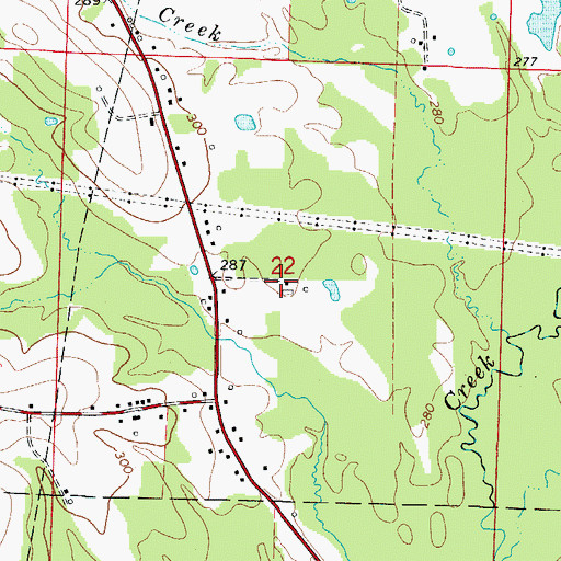 Topographic Map of Cedar Grove School (historical), AR