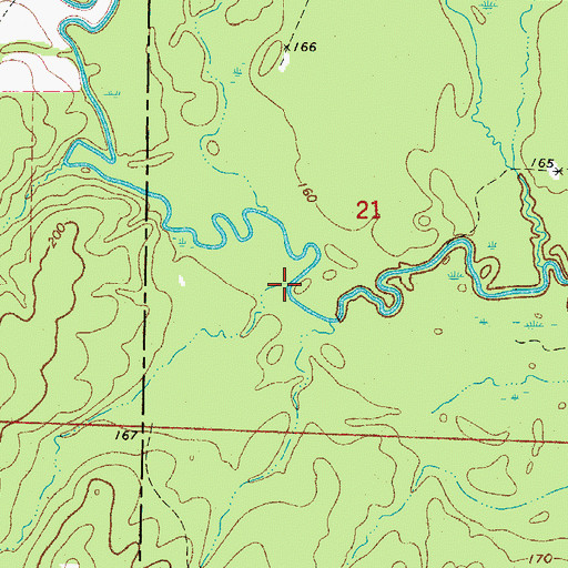 Topographic Map of Dry Branch, AR