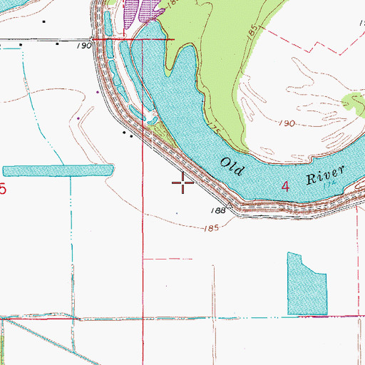Topographic Map of Youngstown (historical), AR