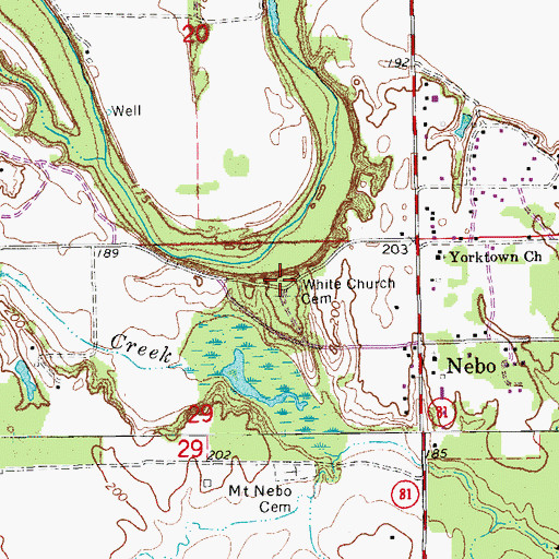 Topographic Map of Oak Grove Missionary Baptist Church (historical), AR