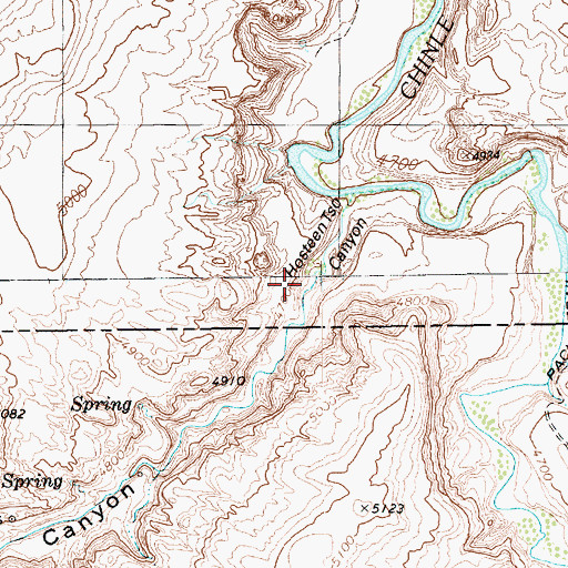 Topographic Map of Hosteen Tso Canyon, AZ