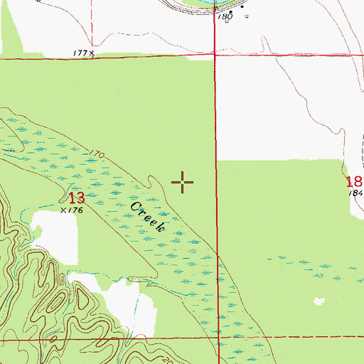 Topographic Map of Cane Creek Lake, AR