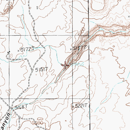 Topographic Map of Hosteen Tso Wash, AZ