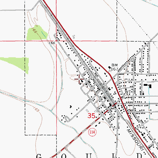 Topographic Map of Gould Elementary School, AR