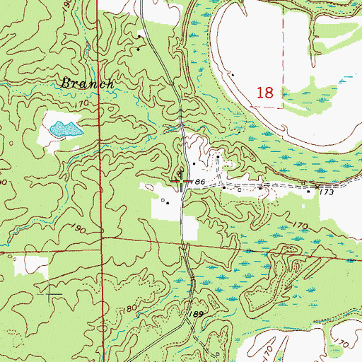 Topographic Map of Warrenton, AR