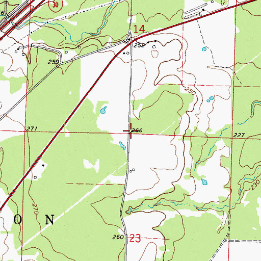 Topographic Map of Boughton School (historical), AR